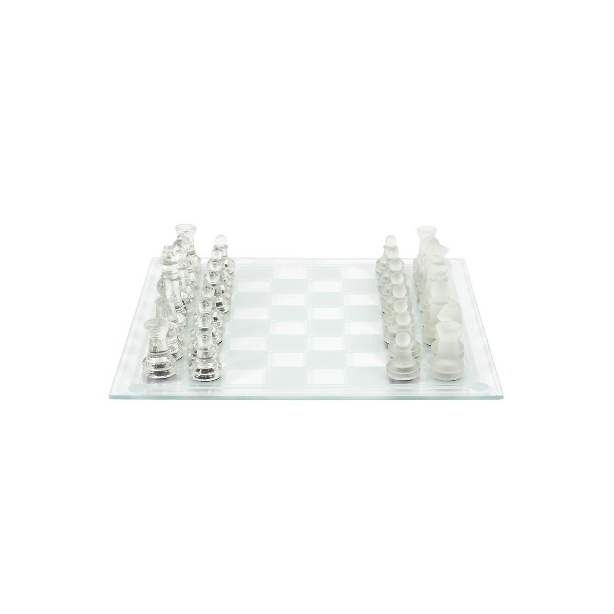 Voir la diapositive 2 : MISTER GADGET Jeu d'echecs  verre  25cm transparent