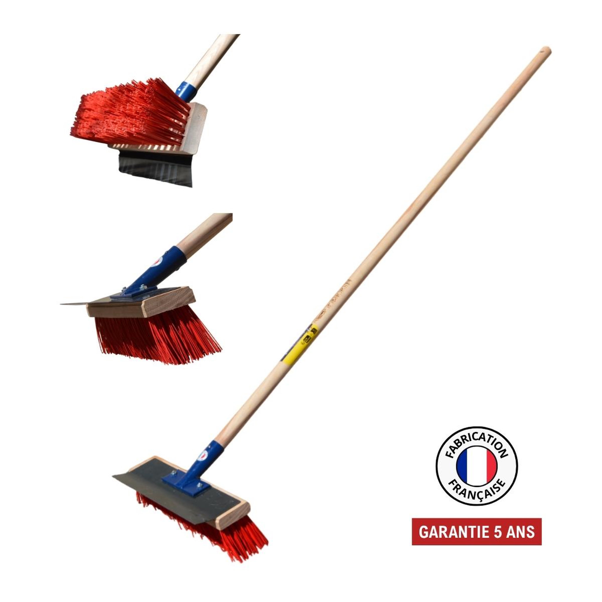OUTILS PERRIN Balai grattoir 32 cm - lame réversible - manche 150 cm pefc