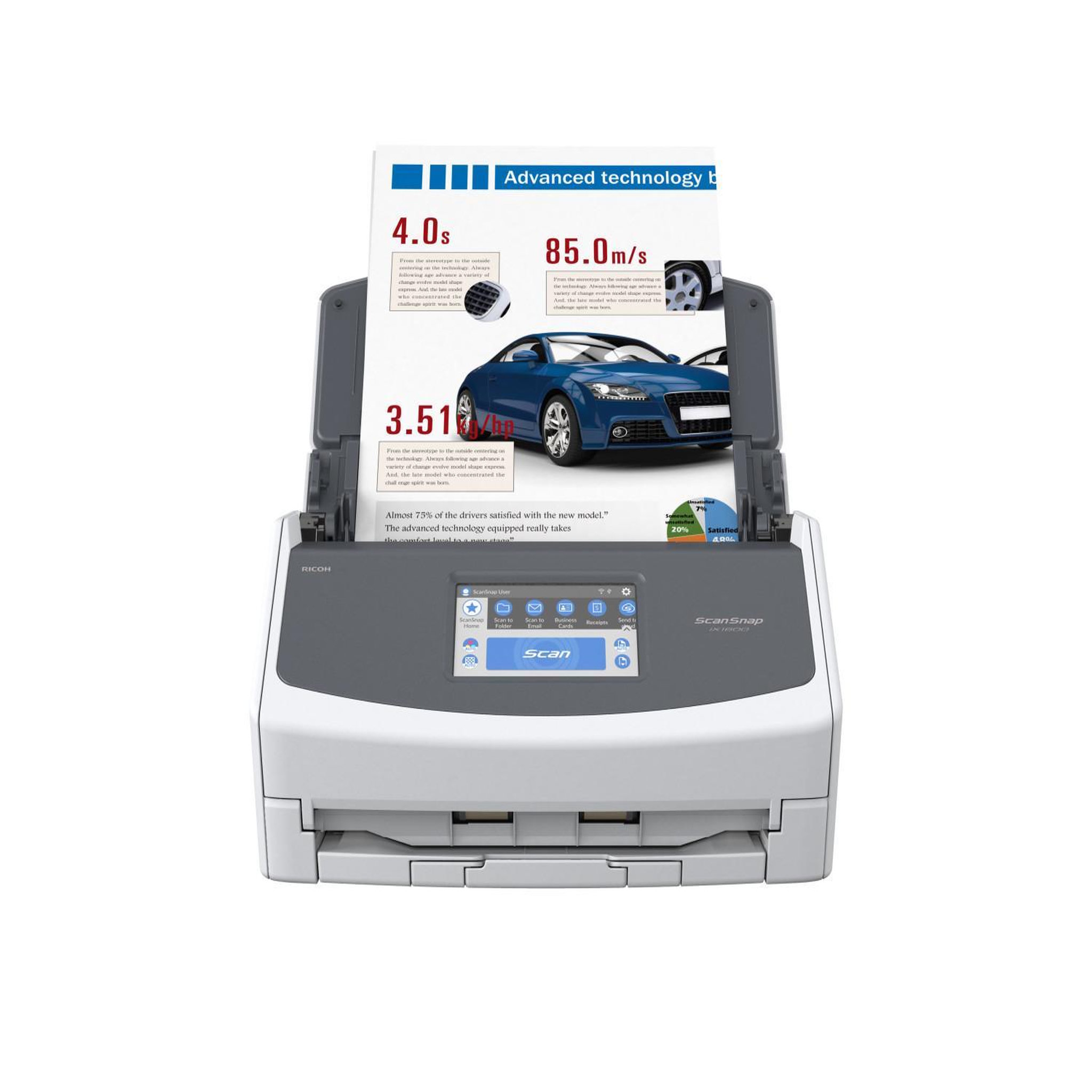 Voir la diapositive 3 : Ricoh Fujitsu ScanSnap iX1600 Numériseur chargeur automatique de documents (adf) + chargeur manuel 600 x 600 DPI A4 Noir, Blanc
