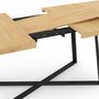 Voir la diapositive 6 : ID MARKET Table à manger extensible rectangle SELMA 6-10 personnes bois et noir 160-200 cm