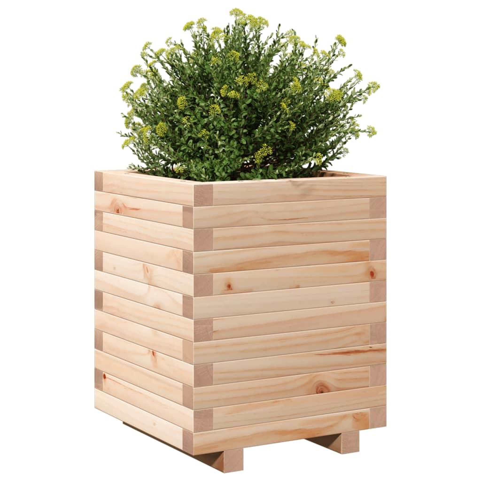 Voir la diapositive 4 : VIDAXL Jardiniere 40x40x49,5 cm bois de pin massif
