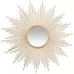 miroir en métal tubes dorés 99cm or
