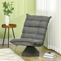 Voir la diapositive 2 : HOMCOM Fauteuil relax grand confort pivotant inclinaison réglable 5 niv. épais garnissage mousse haute densité tissu velours microfibre gris