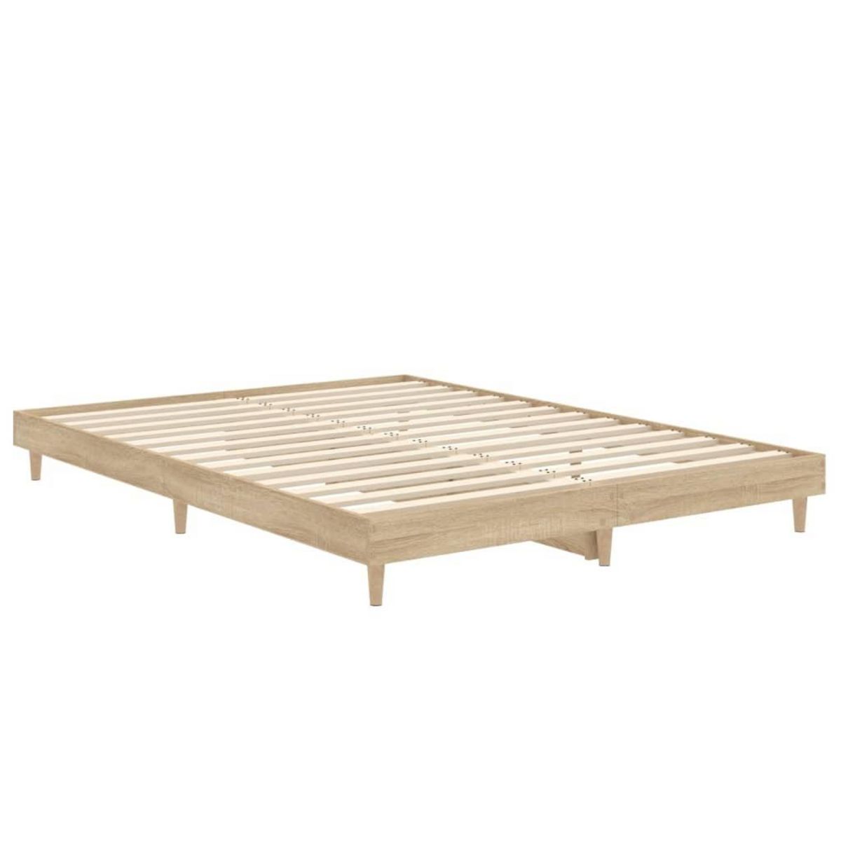 VIDAXL Cadre de lit sans matelas chene sonoma 140x190 cm