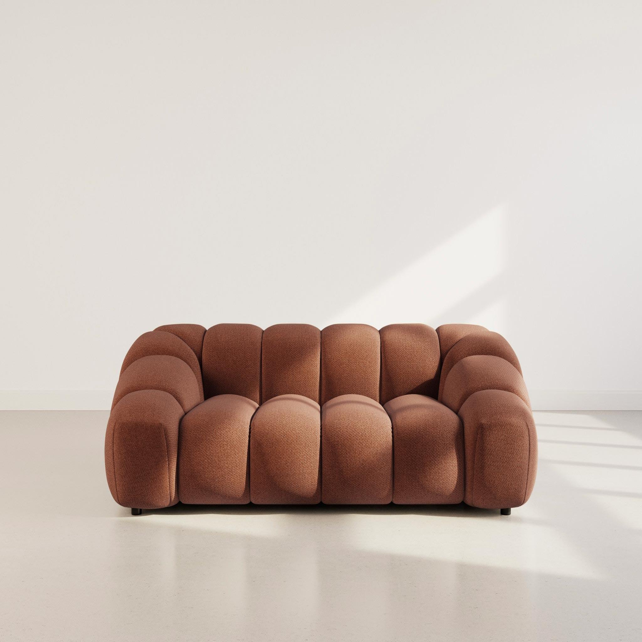 Voir la diapositive 2 : LISA DESIGN Ava - canapé 3 places en velours texturé