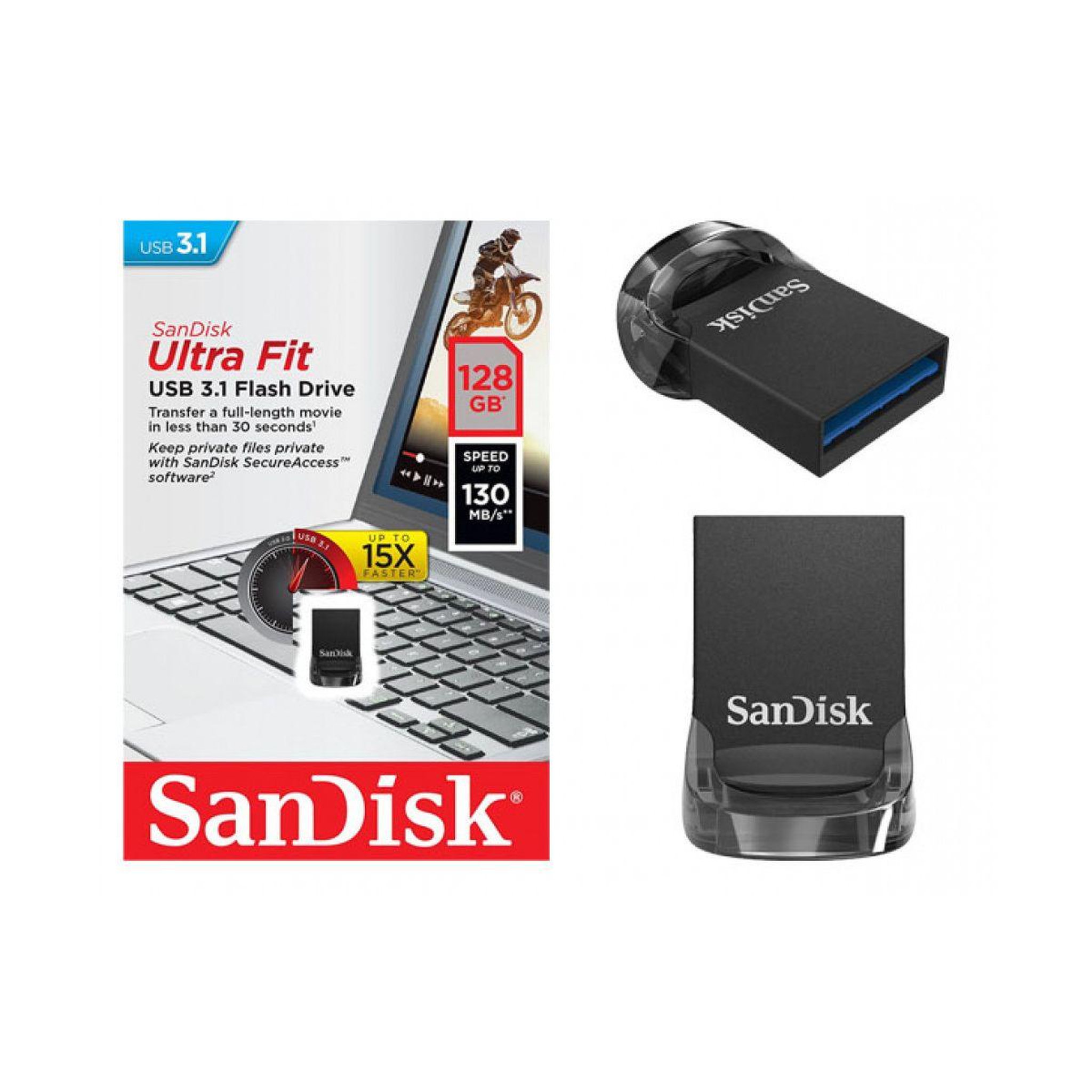 SANDISK Clé USB Ultra Fit 128Go