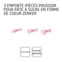 Voir la diapositive 4 : ZENKER Lot de 3 emporte-pièces cœur à poussoir pour pâte à sucre Zenker Candy