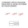 Voir la diapositive 4 : ZENKER Lot de 3 emporte-pièces cœur à poussoir pour pâte à sucre Zenker Candy