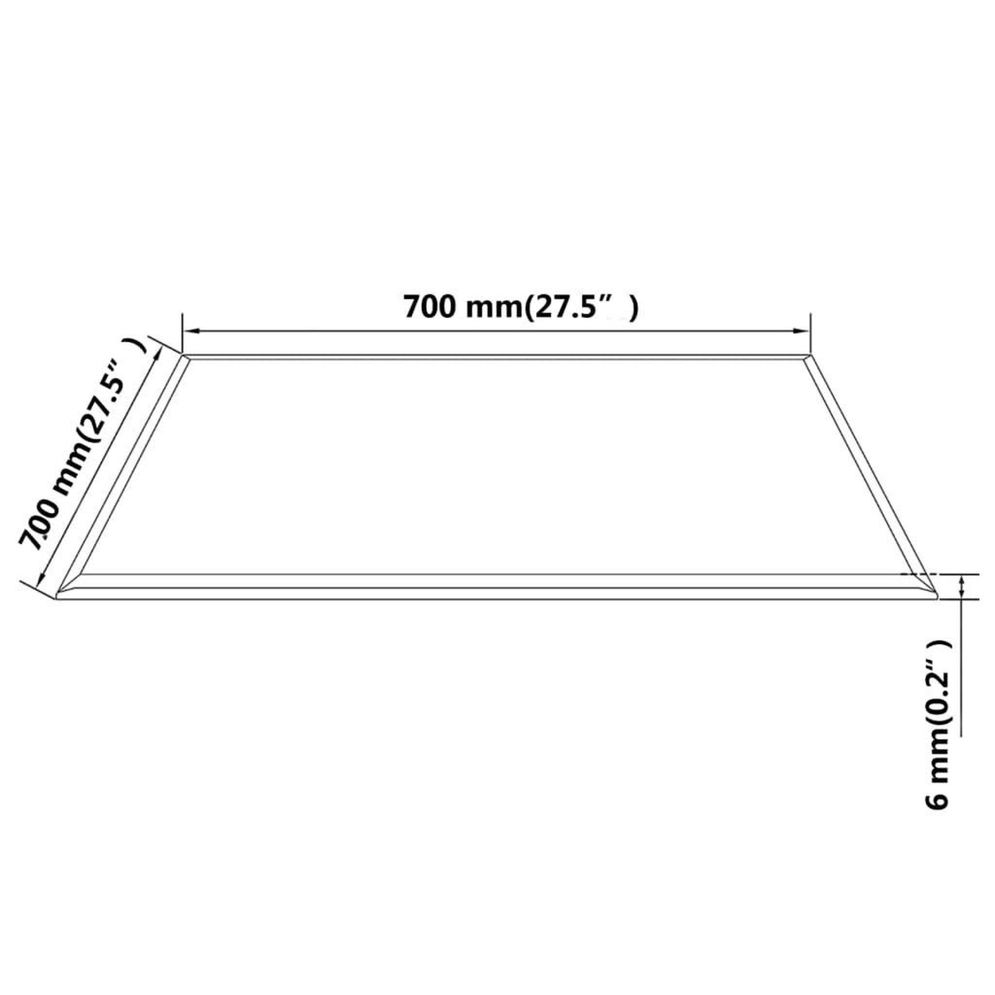 Voir la diapositive 4 : VIDAXL Dessus de table carre en verre trempe 700 x 700 mm