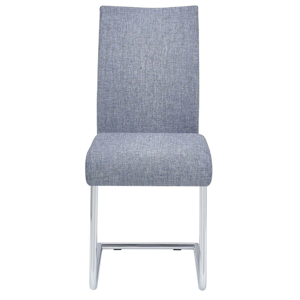 IDIMEX Lot de 4 chaises ALADINO, en tissu gris