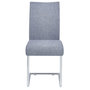 Voir la diapositive 2 : IDIMEX Lot de 4 chaises ALADINO, en tissu gris