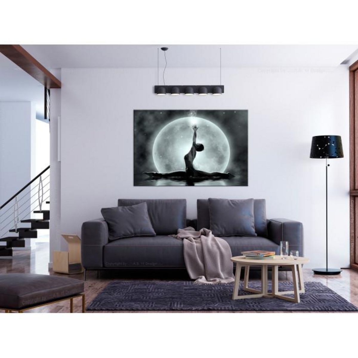 Paris Prix Tableau Imprimé  Twine Wide Grey