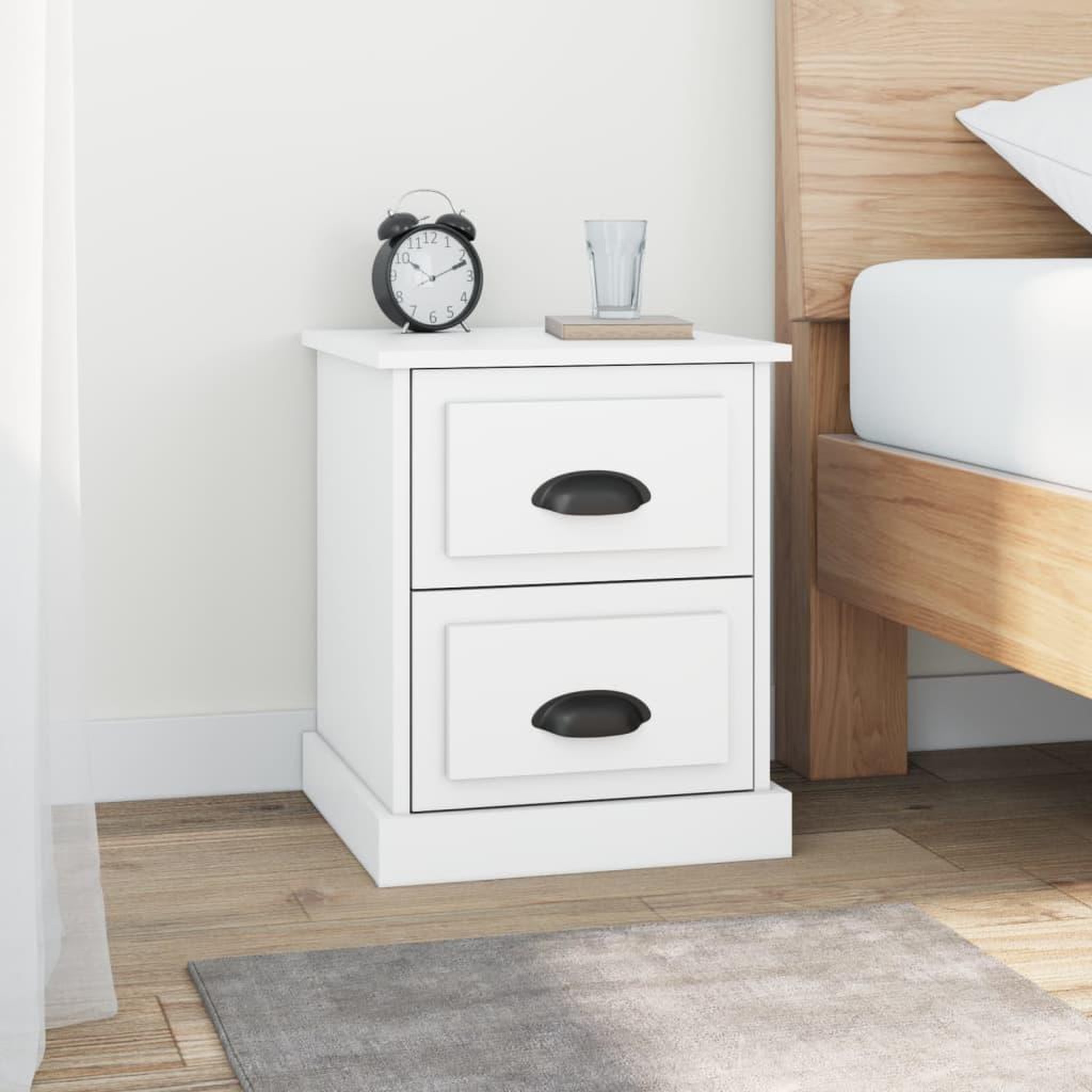 VIDAXL Table de chevet blanc 39x39x47,5 cm bois d'ingenierie