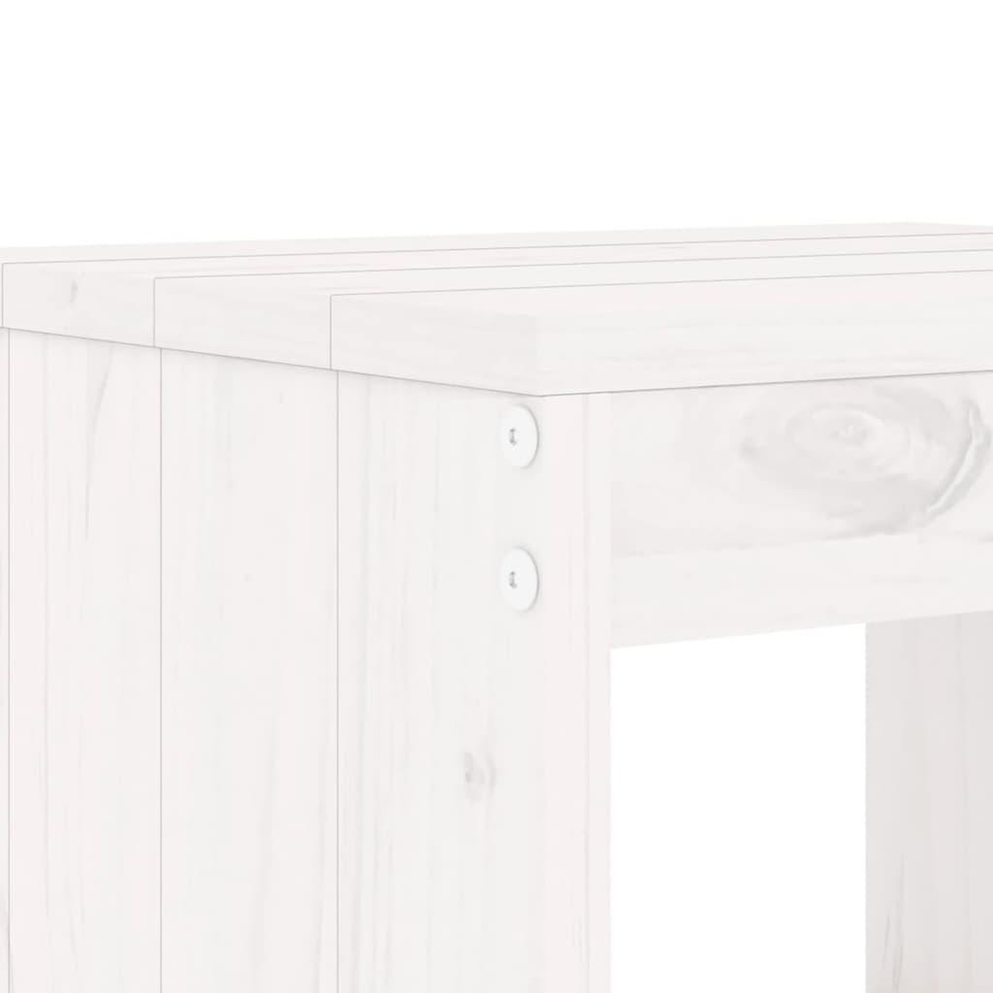Voir la diapositive 5 : VIDAXL Ensemble de bar de jardin 5 pcs blanc bois massif de pin