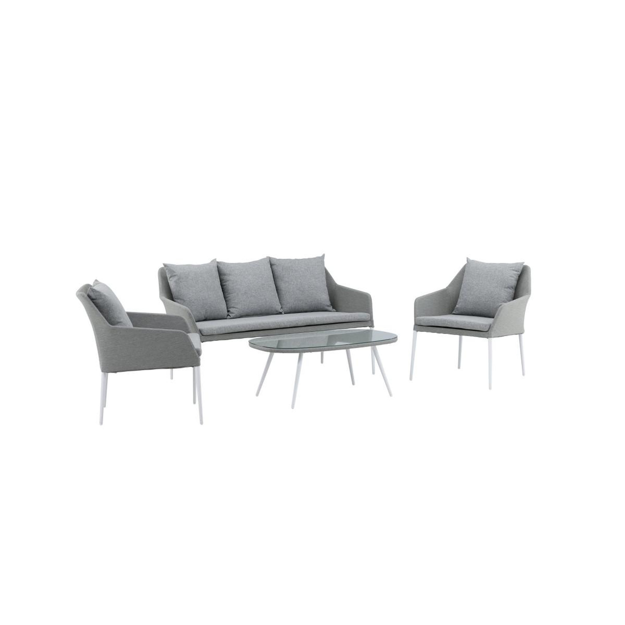 Voir la diapositive 2 : Paris Prix Salon de jardin  spoga  151cm gris & blanc