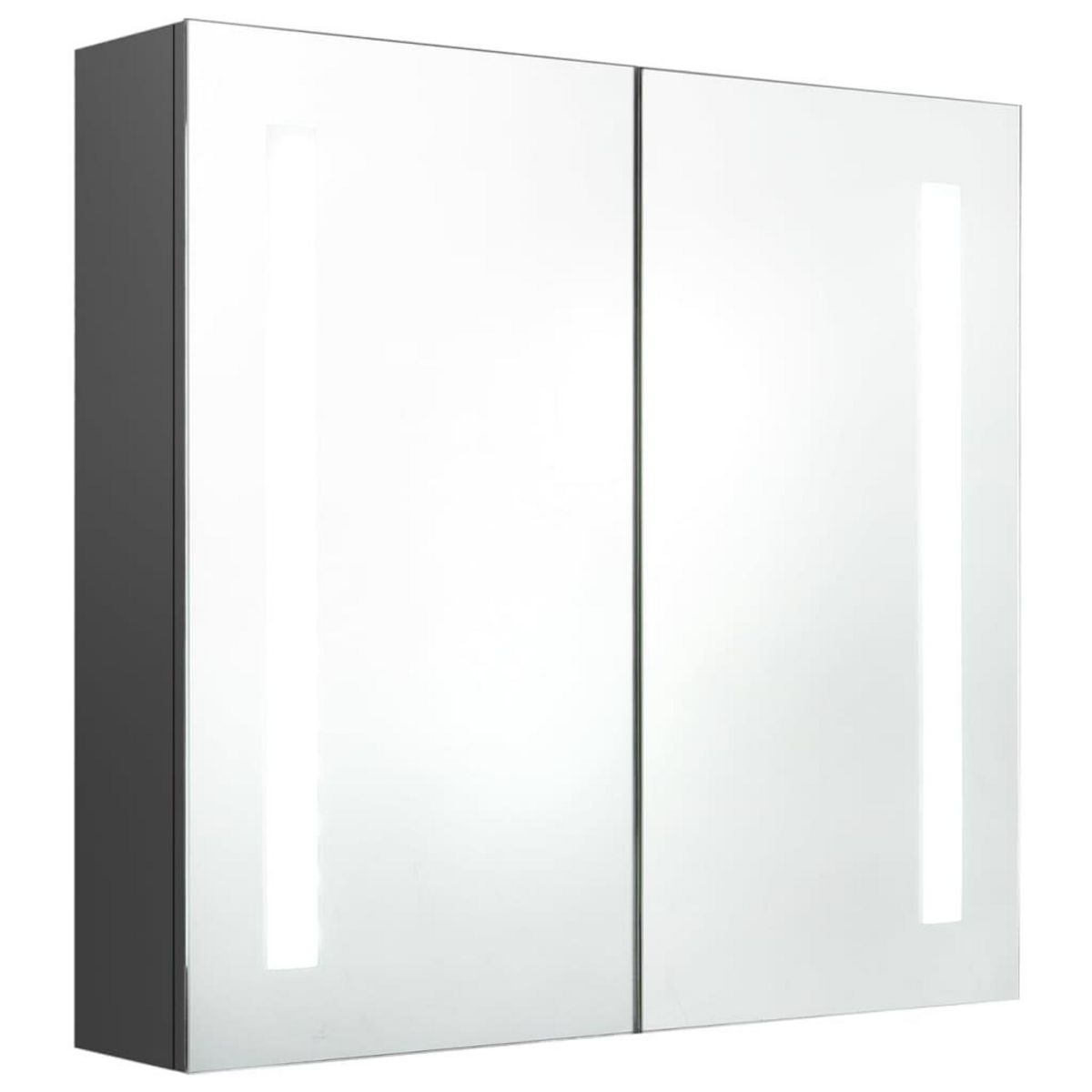 VIDAXL Armoire de salle de bain a miroir LED Gris 62x14x60 cm