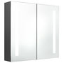 Voir la diapositive 2 : VIDAXL Armoire de salle de bain a miroir LED Gris 62x14x60 cm