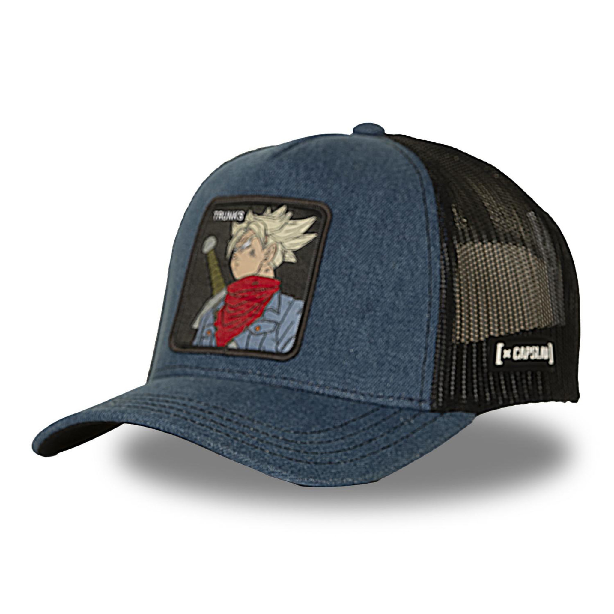 Voir la diapositive 1 : CAPSLAB Casquette trucker avec filet et patch dragon ball super trunks