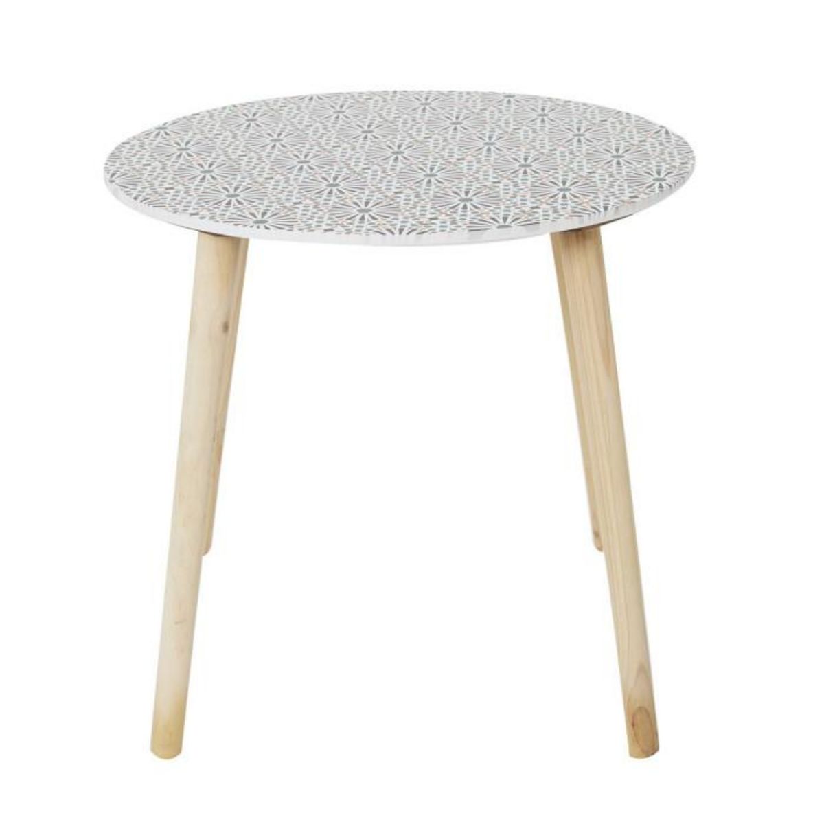 Paris Prix Lot de 2 Tables Gigognes  Patio  48cm Rouge & Noir