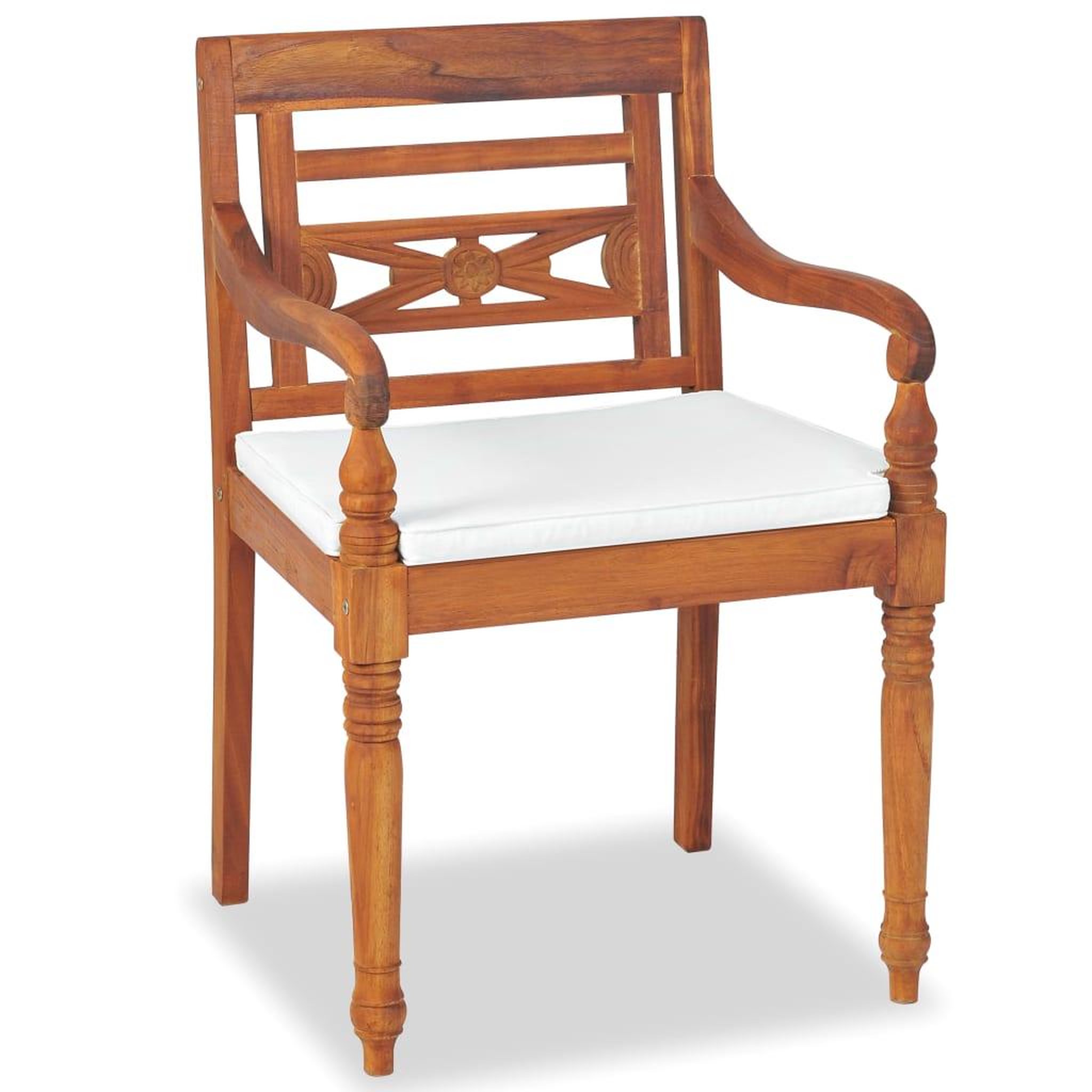 Voir la diapositive 3 : VIDAXL Salon de jardin avec coussins 4 pcs bois de teck solide