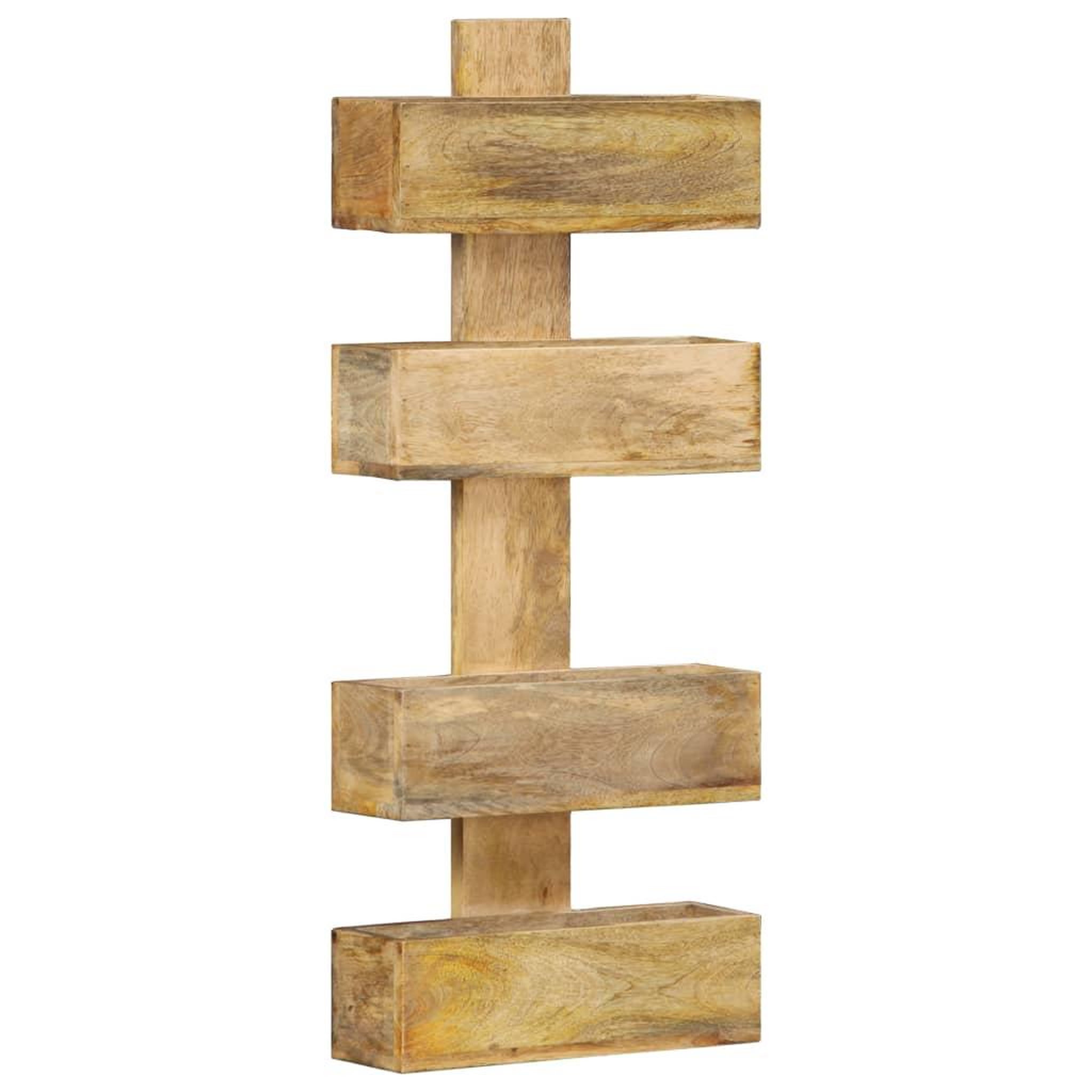 Voir la diapositive 1 : VIDAXL Porte-revue mural 30x11x72 cm Bois de manguier solide