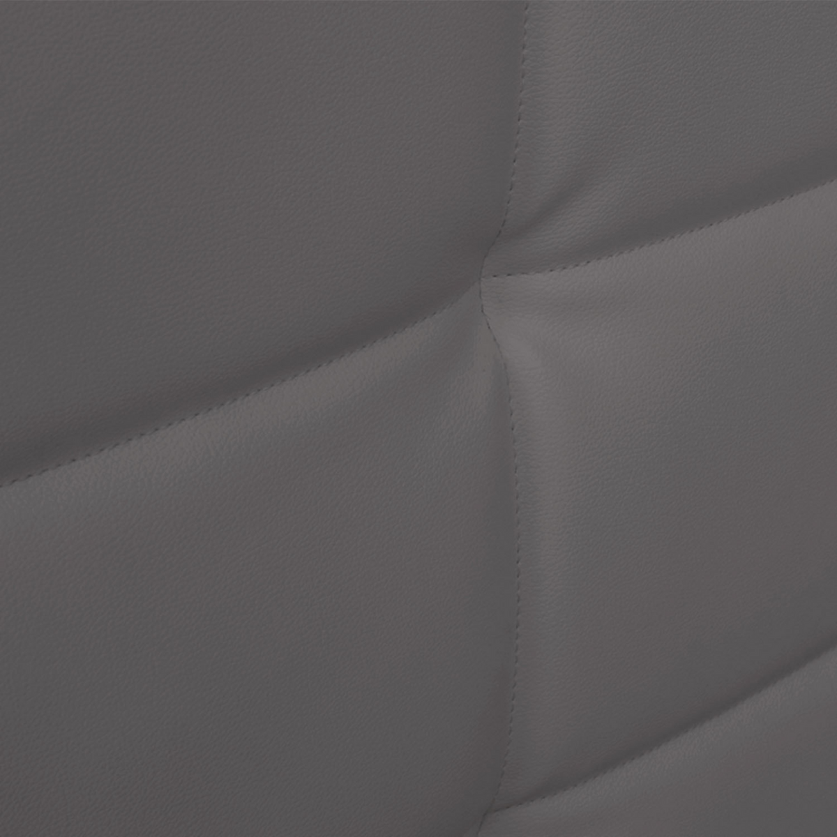 ID MARKET Lit double CHARLOTTE avec tête de lit et sommier 140 x 190 cm PVC gris