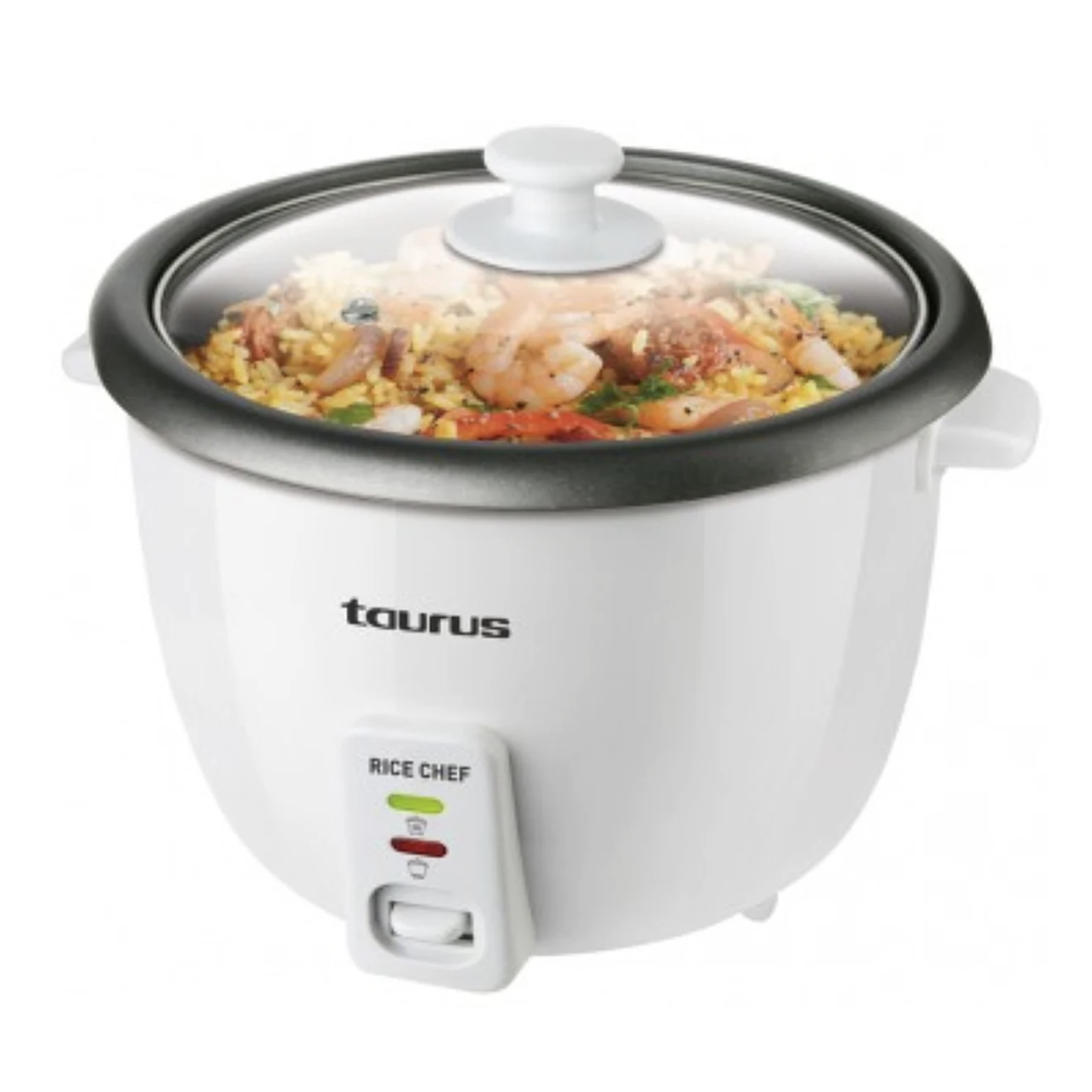 Voir la diapositive 2 : Taurus Cuiseur à riz 1,8 L 700 W avec accessoire vapeur et couvercle en verre trempé, revêtement antiadhésif