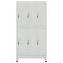 Voir la diapositive 2 : VIDAXL Armoire a casier avec 6 compartiments Acier 90x45x180 cm Gris