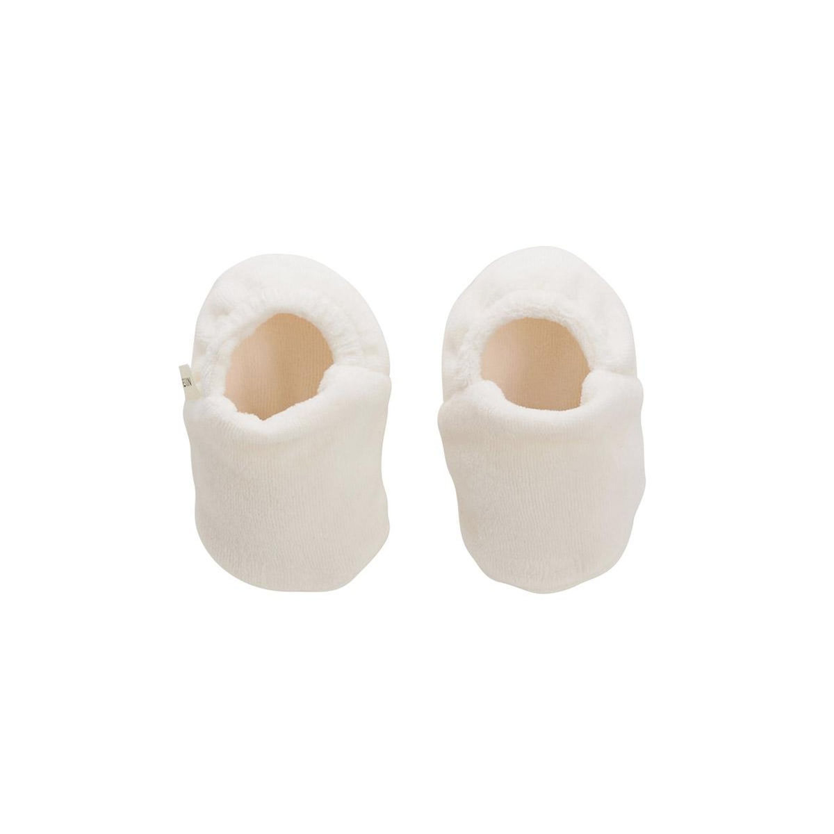 Petit Béguin Bonnet bébé et chaussons en velours Zeste d'amour