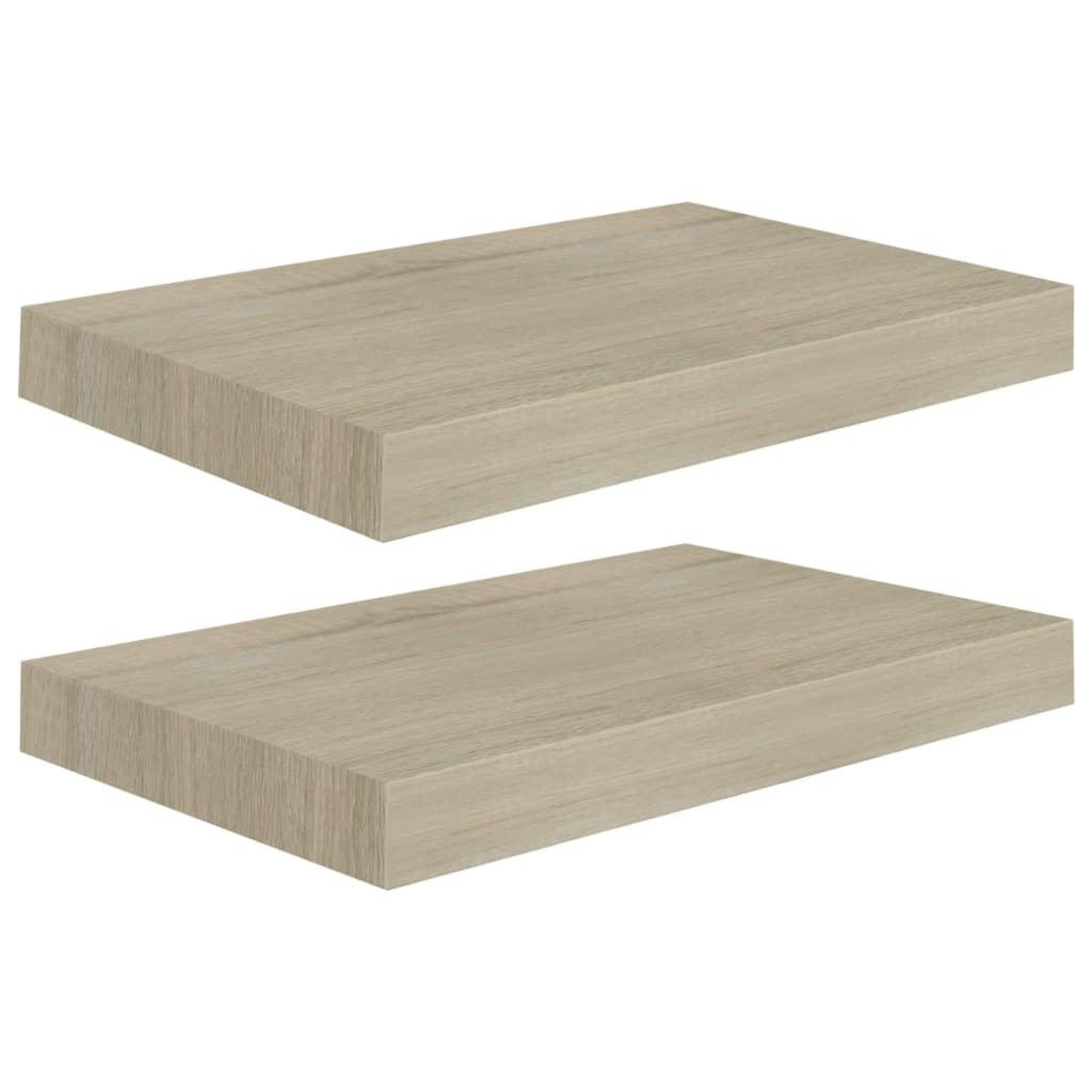 Voir la diapositive 2 : VIDAXL Etageres murales flottantes 2 pcs chene 40x23x3,8 cm MDF