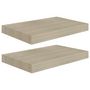 Voir la diapositive 2 : VIDAXL Etageres murales flottantes 2 pcs chene 40x23x3,8 cm MDF
