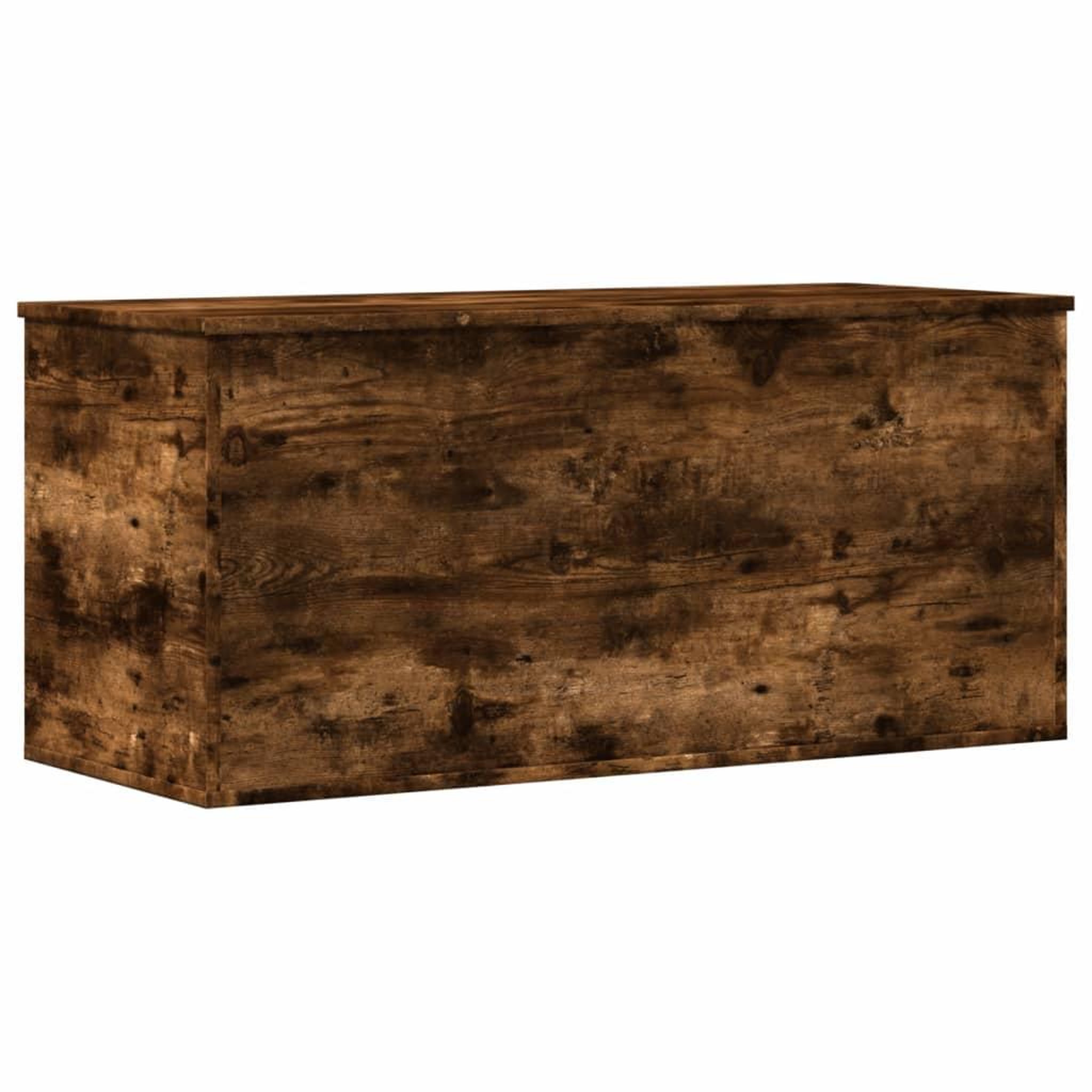 Voir la diapositive 2 : VIDAXL Boîte de rangement chene fume 100x42x46 cm bois d'ingenierie