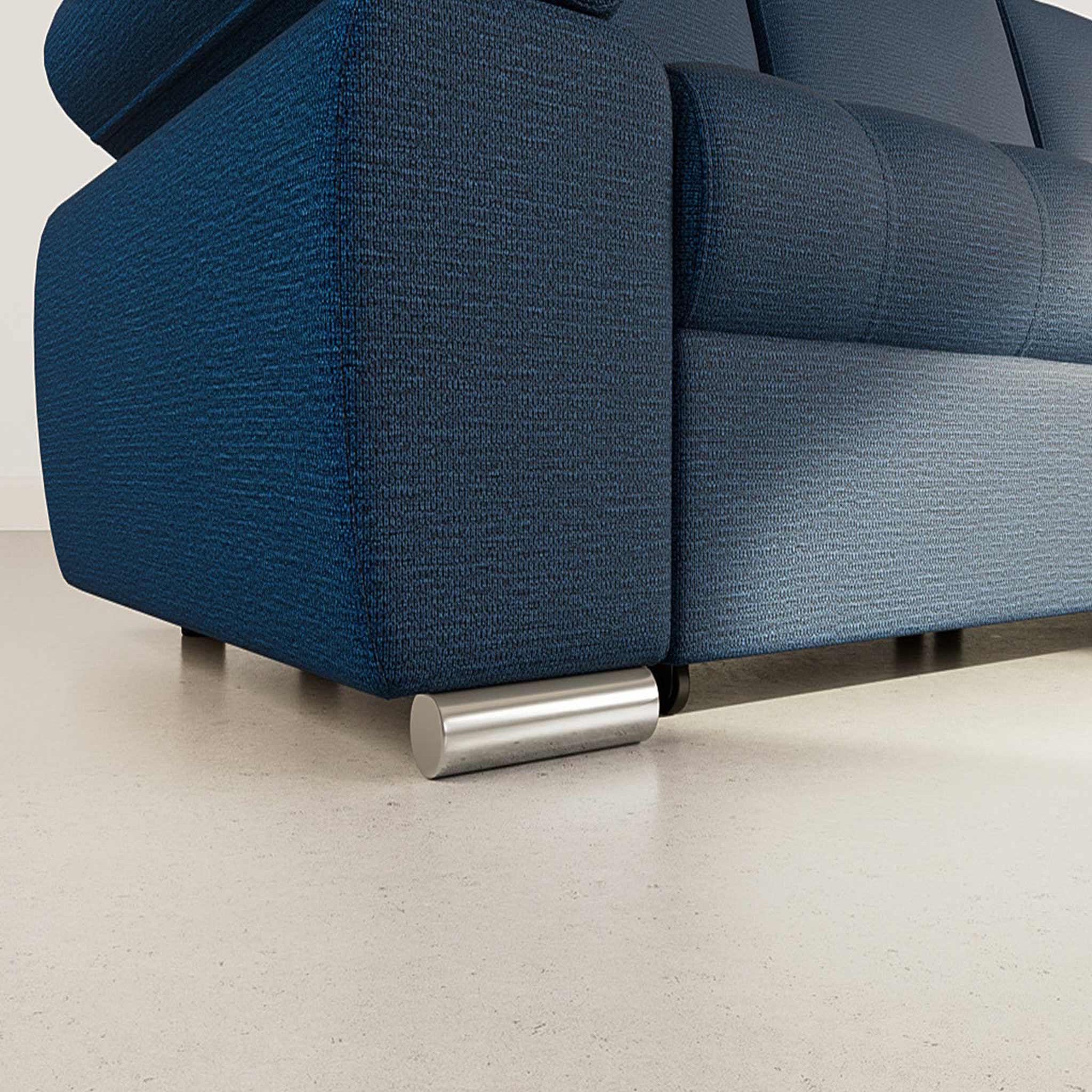 Voir la diapositive 4 : BEST MOBILIER Bianca - canapé d'angle droit 4 places convertible avec coffre en tissu texturé