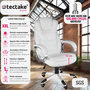 Voir la diapositive 2 : tectake Fauteuil de bureau rotatif à 360° et réglable en hauteur blanc