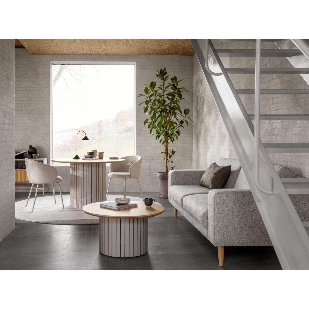 TOILINUX Lot de 2 chaises avec accoudoirs SÖREN