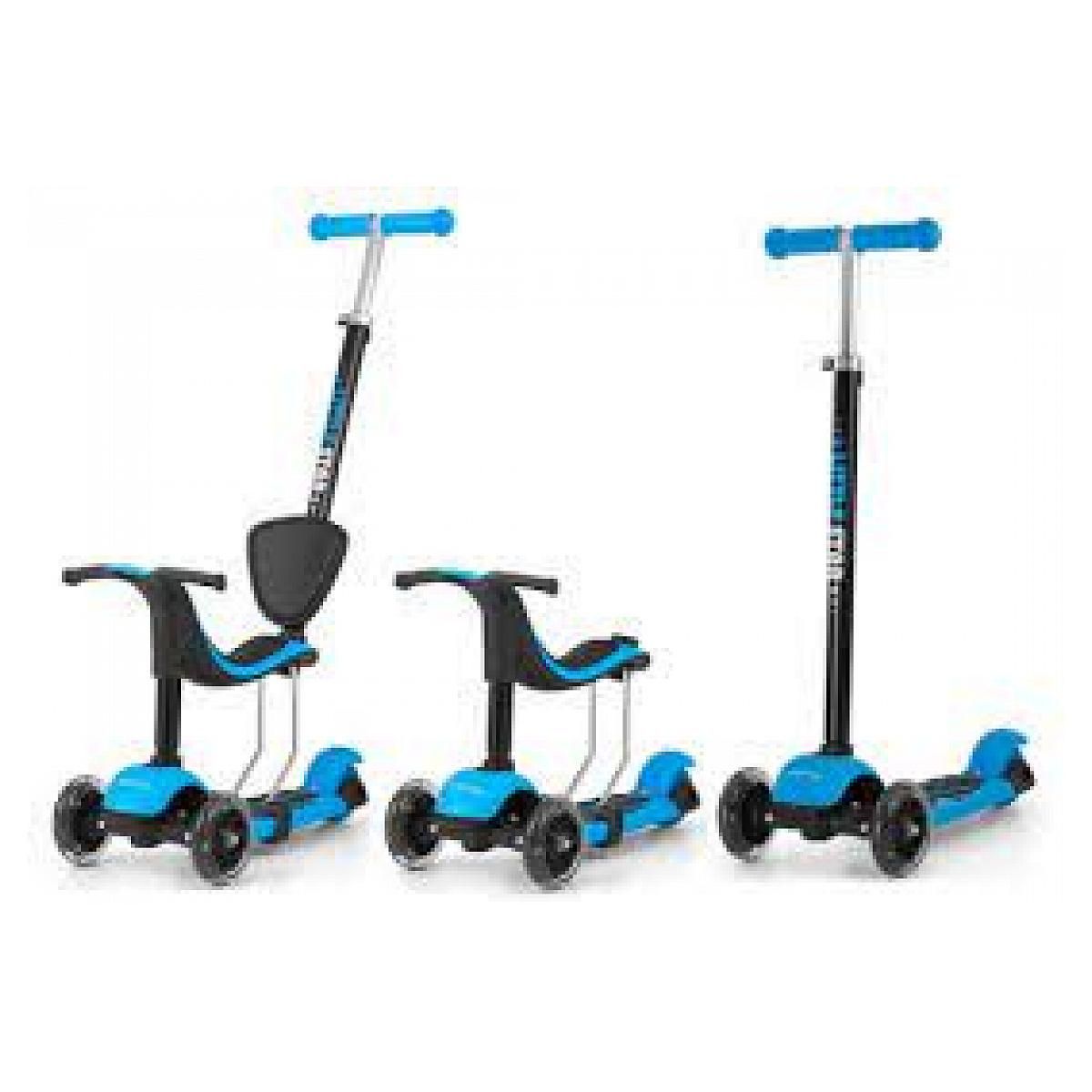 MILLY MALLY Porteur Trottinette 3 en 1 LITTLE STAR Bleu - Scooter évolutif pour enfants