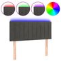 Voir la diapositive 2 : VIDAXL Tete de lit a LED Gris fonce 80x5x78/88 cm Velours