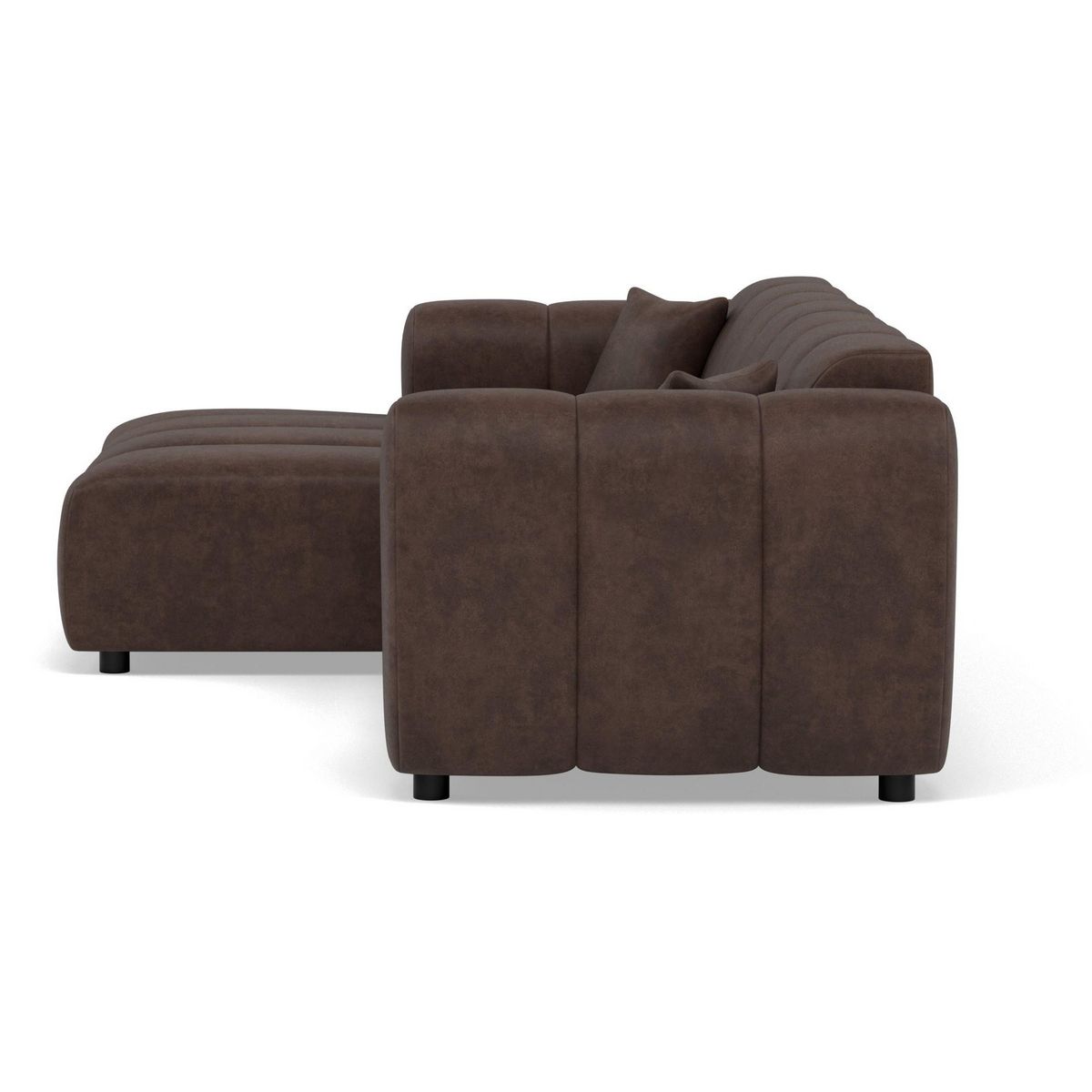 LISA DESIGN Curtis - canapé d'angle gauche 4 places en simili