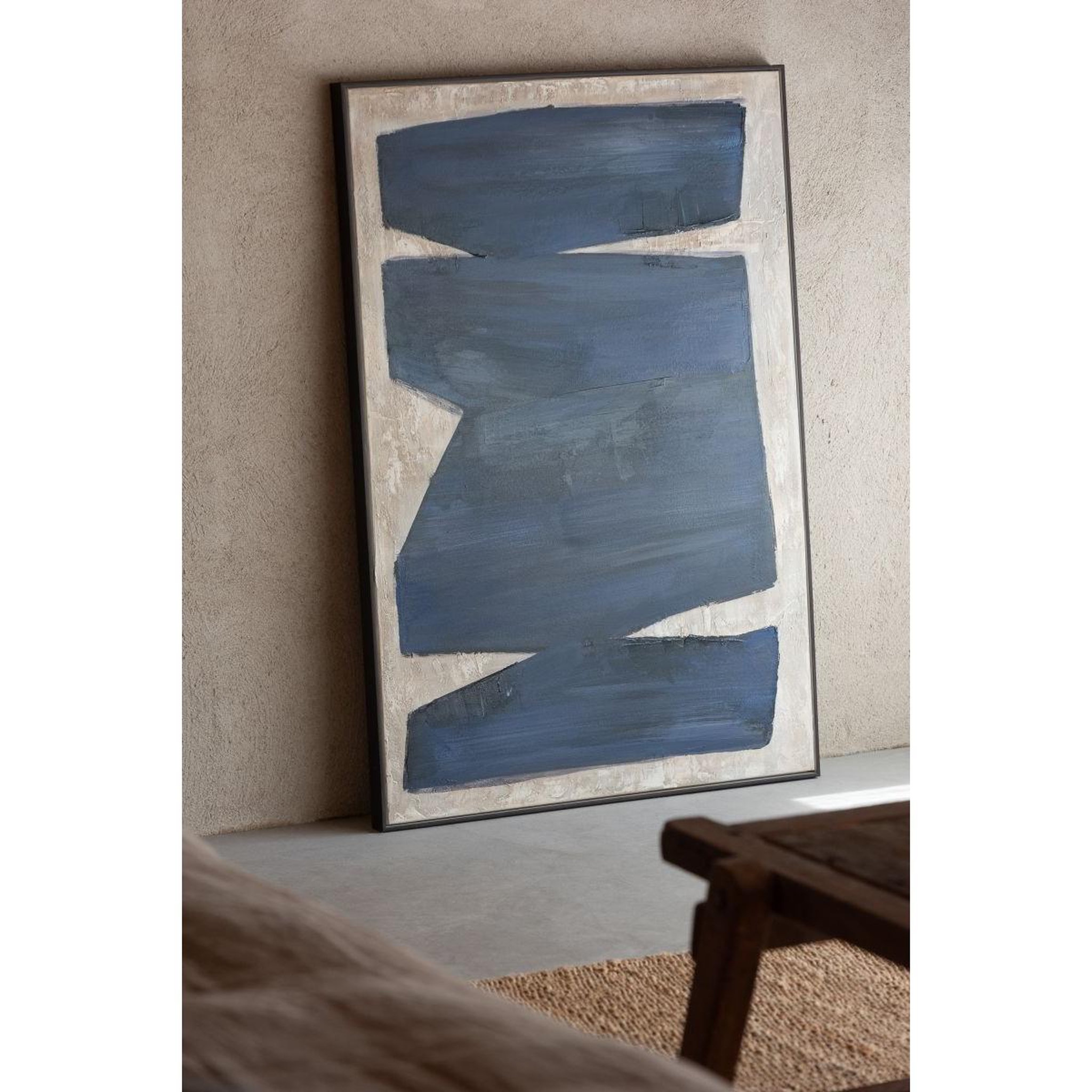 Voir la diapositive 5 : J-LINE Tableau peinture déco  pog  82x122cm noir & marron