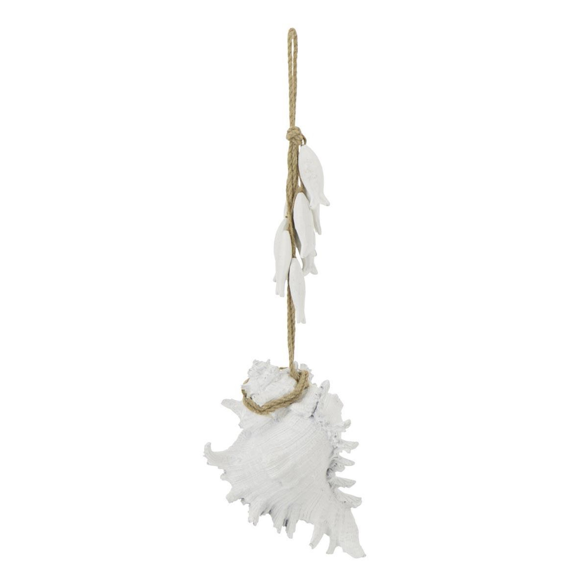 J-LINE Suspension déco coquillage  marina  22cm blanc