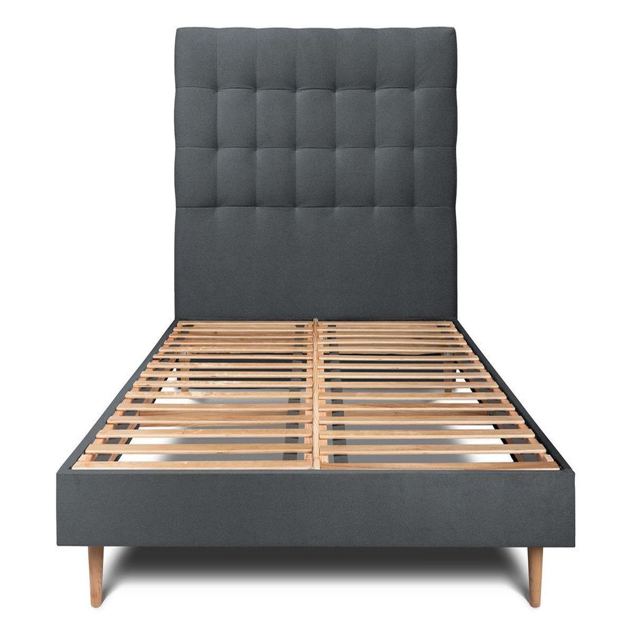 Voir la diapositive 1 : Sommeil de Plomb Lit avec tête de lit capitonnée velours et sommier kit - Hauteur totale : 29cm
