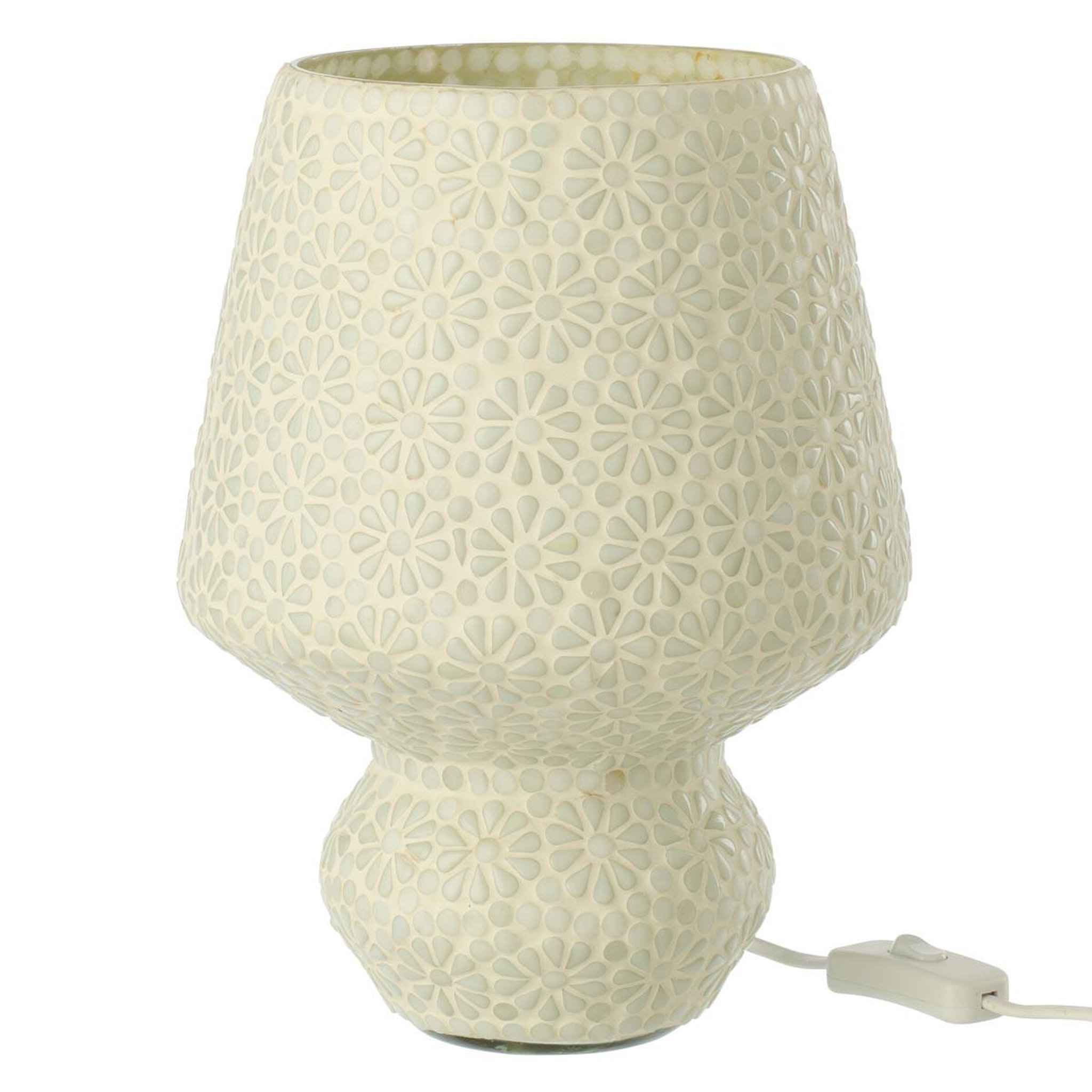J-LINE Lampe à poser mosaïque  tammy  30cm blanc & vert