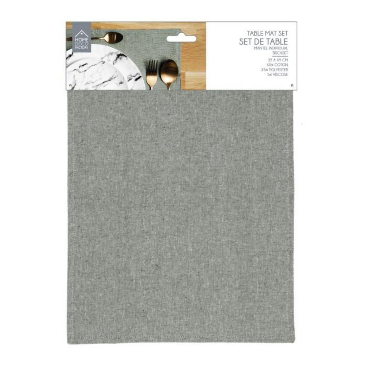 Paris Prix Set de Table Déco  Lunabel  33x45cm Vert Olive