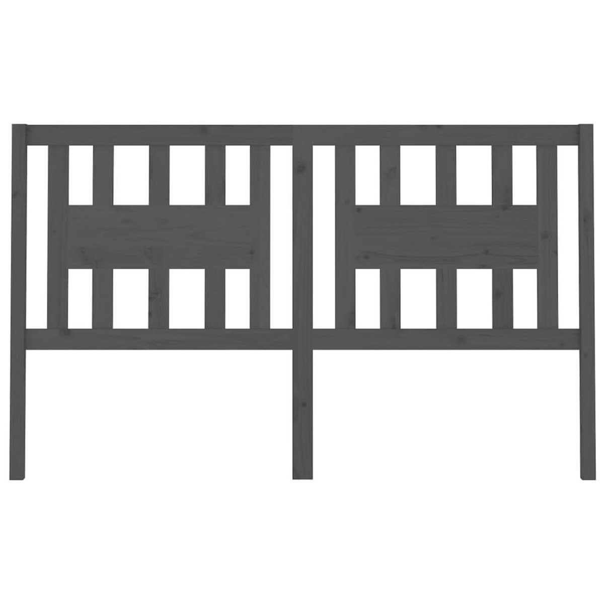 VIDAXL Tete de lit Gris 166x4x100 cm Bois massif de pin