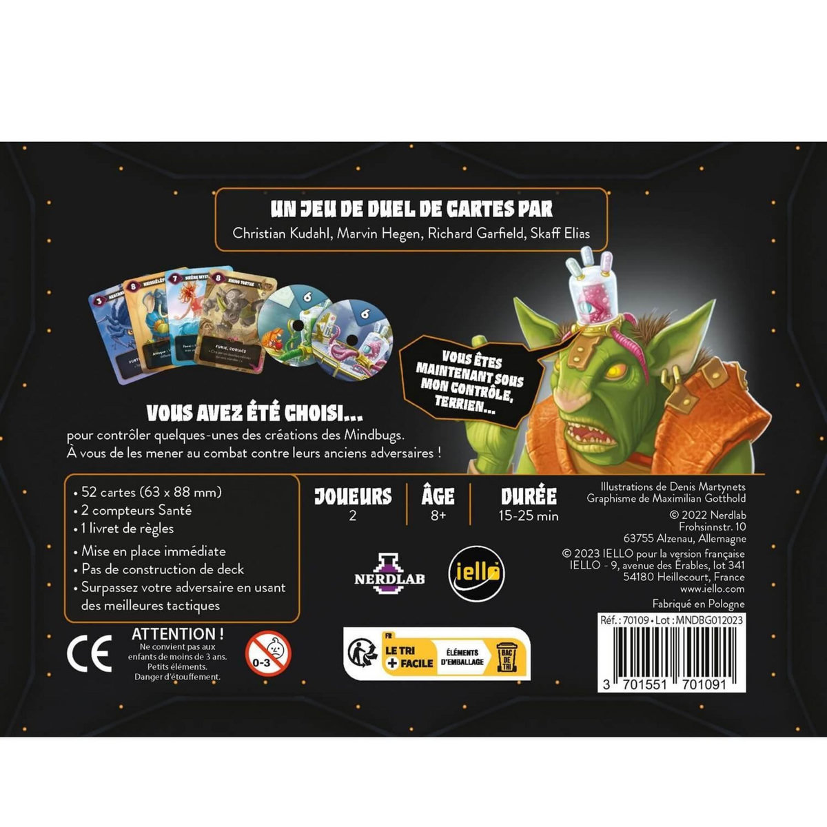 Iello MINDBUG, Papeterie