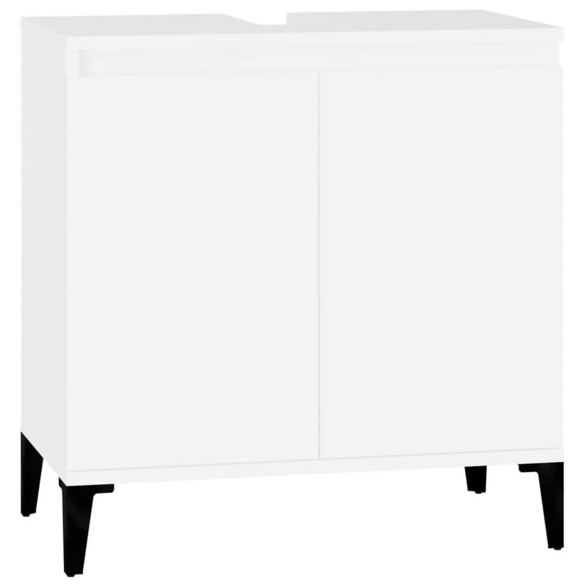 VIDAXL Meuble d'evier blanc 58x33x60 cm bois d'ingenierie