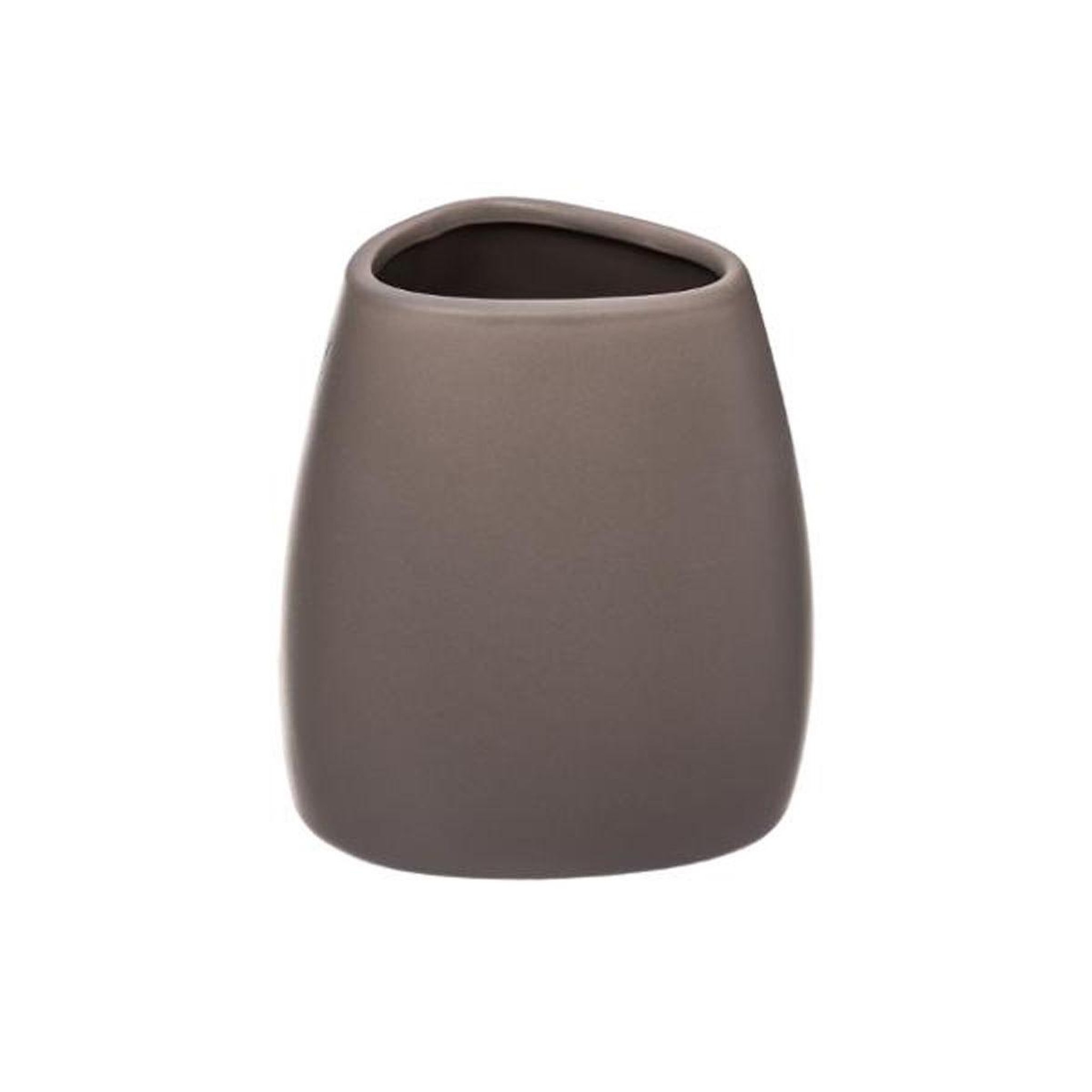FIVE Gobelet salle de bain en céramique  silk  9cm taupe