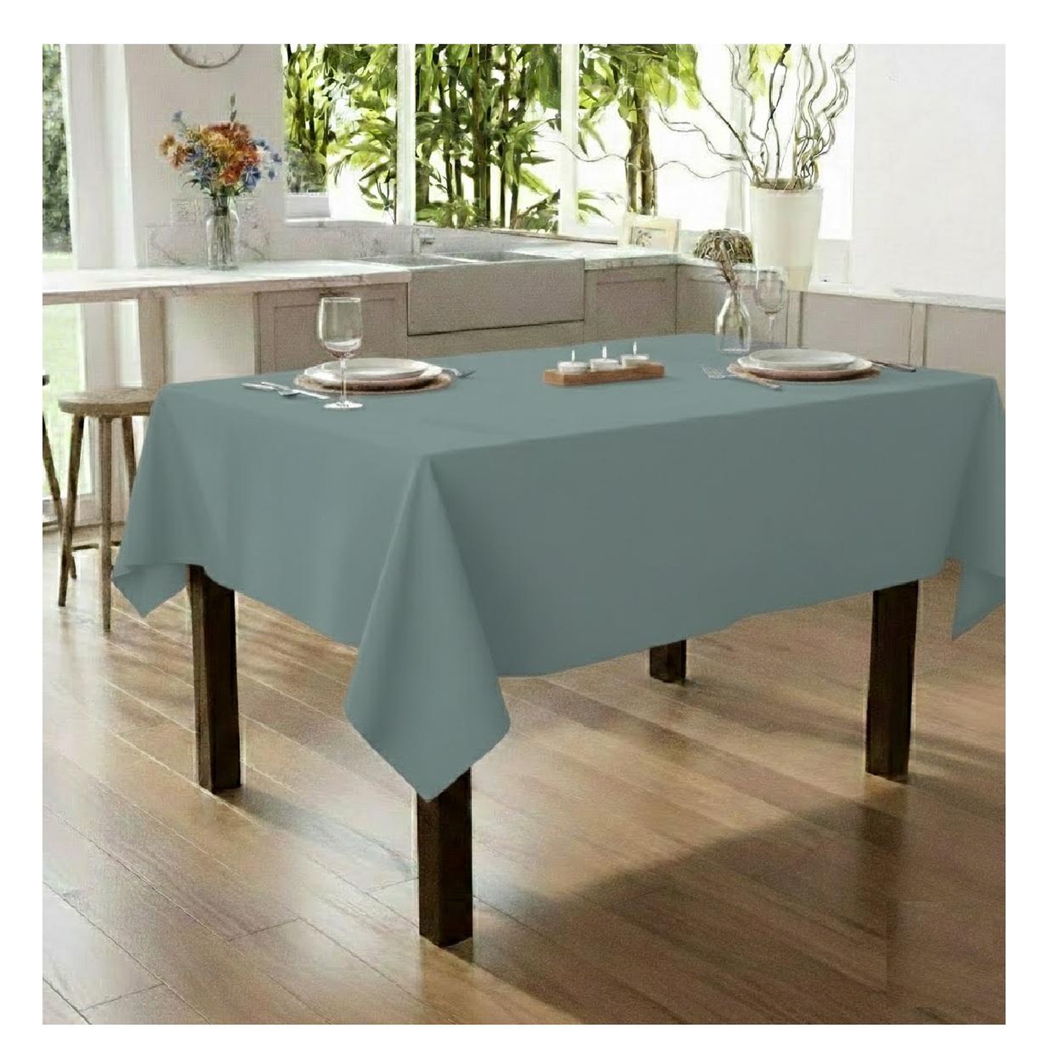 Voir la diapositive 2 : Eden Nappe en polyester finition ourlet nels