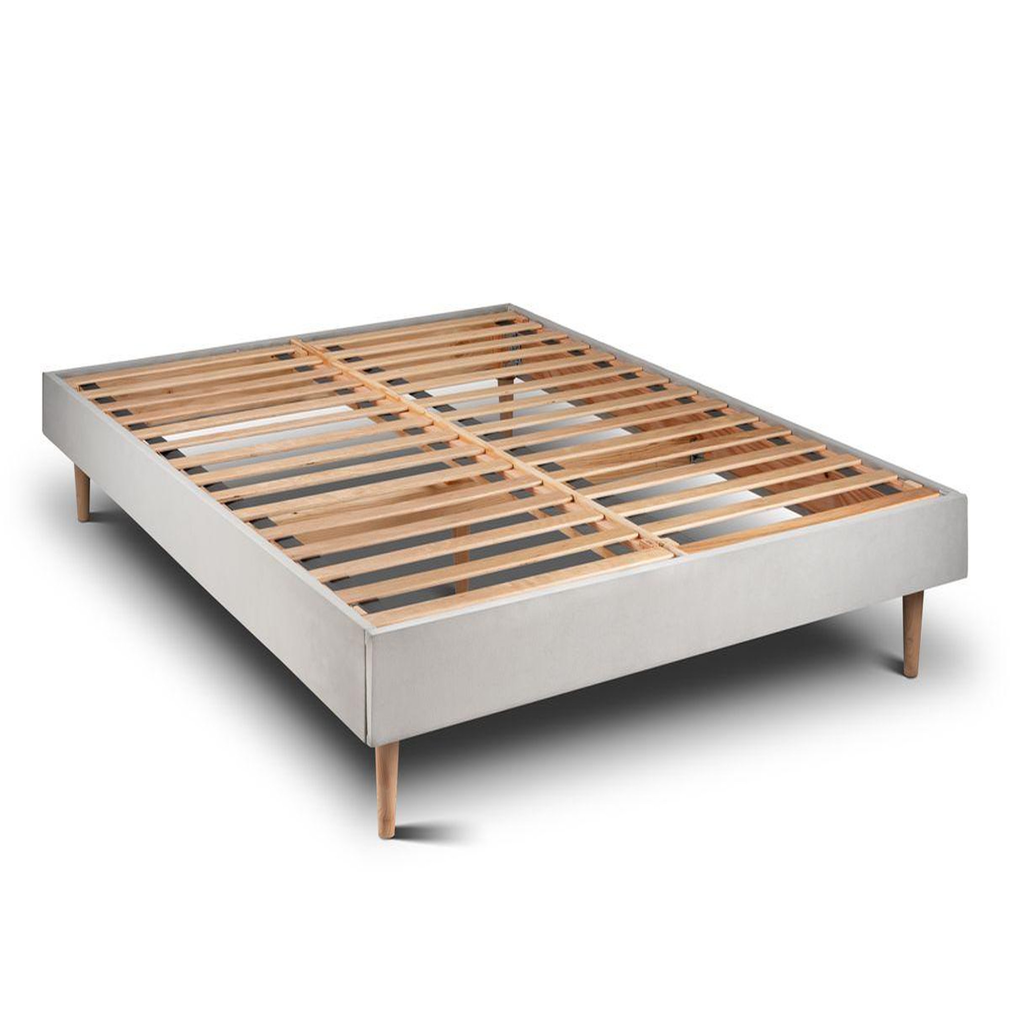Voir la diapositive 4 : Sommeil de Plomb Lit avec tête de lit tapissier velours et sommier kit - Hauteur totale : 29cm