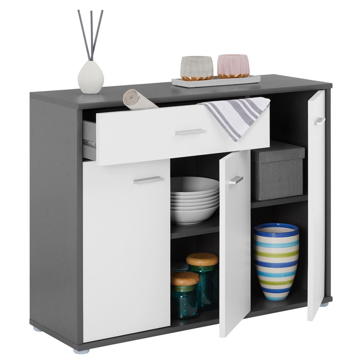 IDIMEX Buffet CORALINE, en mélaminé